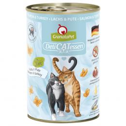 GranataPet DeliCatessen 6 x 400 g Katzenfutter - Lachs & Pute
