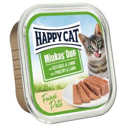 Happy Cat Minkas Duo Feines Paté - Geflügel & Lamm 16 x 100 g