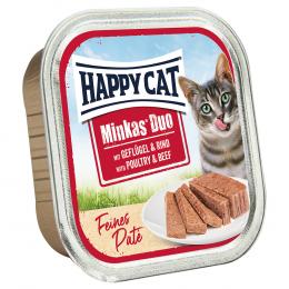 Happy Cat Minkas Duo Feines Paté - Geflügel & Rind 16 x 100 g