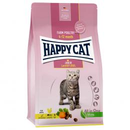 Happy Cat Young Junior Land-Geflügel - Sparpaket: 2 x 4 kg