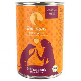 Herrmann's Classic Bio-Menü 6 x 400 g - Bio-Gans mit Bio-Buchweizen