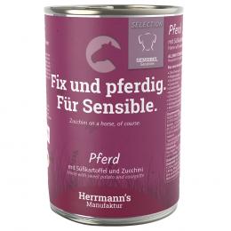 Herrmann's Selection Sensible 12 x 400 g - Pferd mit Bio-Süßkartoffel & Bio-Zucchini