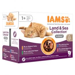 IAMS Advanced Nutrition Adult Land & Sea Mix - in Sauce (12 x 85 g)