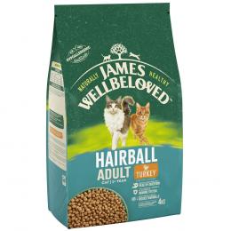 James Wellbeloved Adult Cat Hairball Truthahn & Reis  - 4 kg