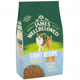James Wellbeloved Cat Light Truthahn und Reis - Sparpaket: 2 x 4 kg