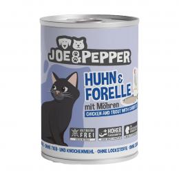 Joe & Pepper Cat Huhn & Forelle mit Möhren 6x400g