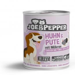 Joe & Pepper Dog Huhn & Pute mit Möhren 6x800g
