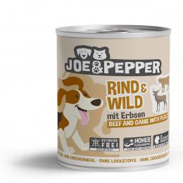 Joe & Pepper Dog Rind & Wild mit Erbsen 6x800g