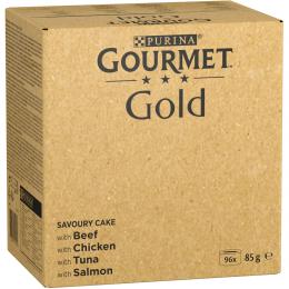 Angebot für Jumbopack Gourmet Gold Raffiniertes Ragout 96 x 85 g - Rind, Huhn, Thunfisch, Lachs - Kategorie Katze / Katzenfutter nass / Gourmet Gold / Gold Ragout.  Lieferzeit: 1-2 Tage -  jetzt kaufen.