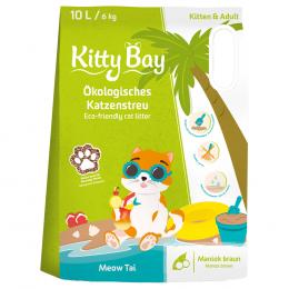 KittyBay Ökologische Katzenstreu Meow Tai Brauner Maniok - 10 l (6 kg)