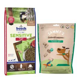 Kombi-Paket: 15 kg bosch HPC Trockenfutter + 3 x 350 g Sammy's Gelenkhappen - Sensitive Lamm & Reis 15 kg + Sammy's Gelenkhappen 3 x 350 g