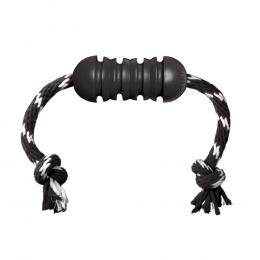 KONG Extreme Dental Hundespielzeug mit Seil - Größe M: ca. L 46 x Ø 5 cm