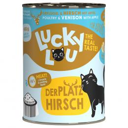 Lucky Lou Adult 6 x 400 g Katzenfutter - Geflügel & Hirsch