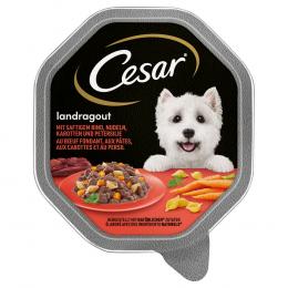 Megapack Cesar Schale 28 x 150 g - Landragout mit Rind, Nudeln und Karotten