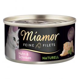 Miamor Feine Filets Naturelle 6 x 80 g Katzenfutter - Huhn & Schinken