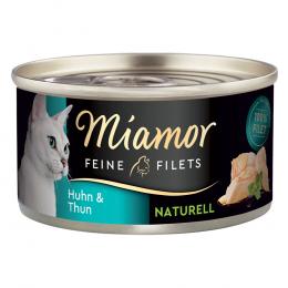 Miamor Feine Filets Naturelle 6 x 80 g Katzenfutter - Huhn & Thunfisch