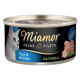 Miamor Feine Filets Naturelle 6 x 80 g Katzenfutter - Thunfisch & Shrimps