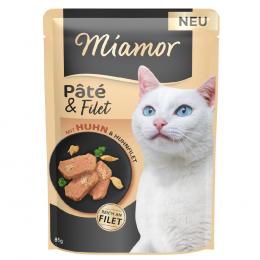 Miamor Pâté & Filet 10 x 85 g - mit Huhn