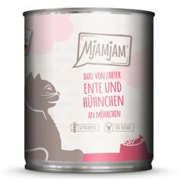 MjAMjAM Duo 6 x 800 g - zarte Ente & Hühnchen an Möhrchen