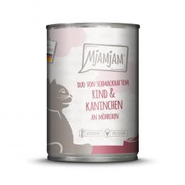 MjAMjAM Mahlzeiten 6 x 400 g - Rind & Kaninchen