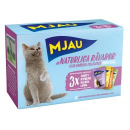 Mjau Cat Pouch 12 x 85 g - Mixpaket Fleisch Menü in Gelee (4 Sorten)