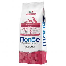 Monge Monoprotein Rind mit Reis für Hunde - Sparpaket: 2 x 12 kg