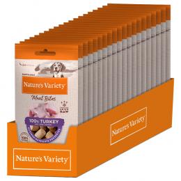 Nature's Variety Gefriergetrocknete Fleischhappen für Hunde - Truthahn 20 x 20 g