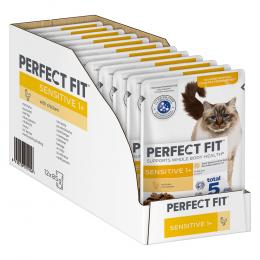 Perfect Fit Sensitive 1+ Katzenfutter - Sparpaket: Huhn (24 x 85 g)