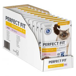 Perfect Fit Sensitive 1+ Katzenfutter - Sparpaket: Lachs (24 x 85 g)