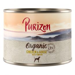 Purizon 6 x 140 g / 200 g / 300 g zum Probierpreis - Organic Huhn und Gans mit Kürbis (6 x 200 g)