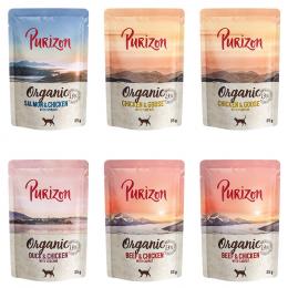 Purizon 6 x 70g/85g zum Probierpreis! - Organic: Mixpaket (2xHuhn, 2xRind, 1xLachs, 1xEnte) 6x85g