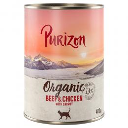 Angebot für Purizon Organic 6 x 400 g - Rind und Huhn mit Karotte - Kategorie Katze / Katzenfutter nass / Purizon / Organic.  Lieferzeit: 1-2 Tage -  jetzt kaufen.