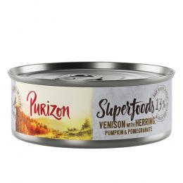 Purizon Superfoods 12 x 70 g - Wild mit Hering, Kürbis und Granatapfel