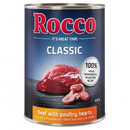Rocco Classic 6 x 400 g zum Probierpreis! - Rind mit Geflügelherzen