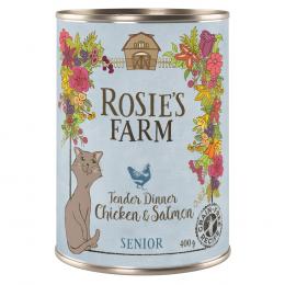 Rosie's Farm Adult 12 x 400 g zum Sonderpreis! - Senior: Huhn & Lachs