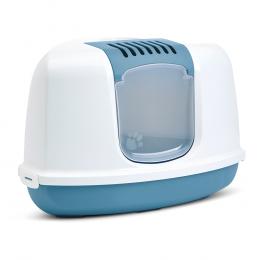 Savic Katzentoilette Nestor Corner - Starterset: Toilette blau/weiß + 2 extra Filter + 12 Bag it up