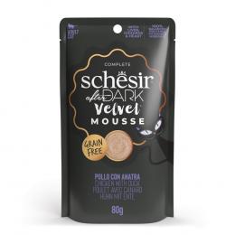 Schesir After Dark Velvet Mousse 12 x 80 g - Huhn mit Ente