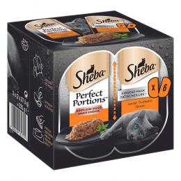 Sheba Perfect Portions 48 x 37,5 g Katzenfutter - Sauce mit Truthahn