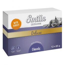 Smilla Deluxe Häppchen 12 x 85 g - mit Pute und Spinat