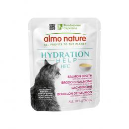 Sparpaket Almo Nature HFC Hydration Help 24 x 50 g - Lachsbrühe mit Lachsfilet