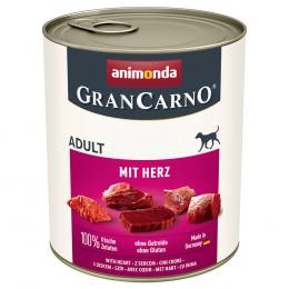 Angebot für Sparpaket animonda GranCarno Original 12 x 800 g - Herz - Kategorie Hund / Hundefutter nass / animonda / GranCarno.  Lieferzeit: 1-2 Tage -  jetzt kaufen.