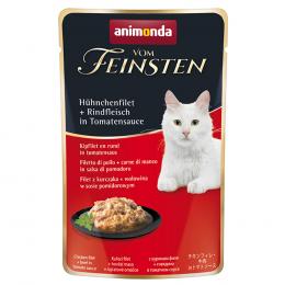 Sparpaket  animonda vom Feinsten Pouch 36 x 50 g - Hühnchenfilet + Rindfleisch in Tomatensauce