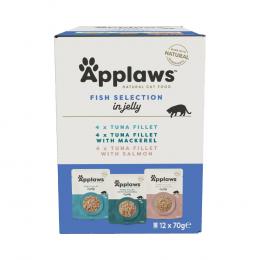 Sparpaket Applaws Pouch in Jelly Mix 24 x 70 g - Fisch Selection (3 Sorten)