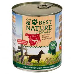 Angebot für Sparpaket Best Nature Dog Adult 12 x 800 g - Pute, Rind & Karotten - Kategorie Hund / Hundefutter nass / Best Nature / -.  Lieferzeit: 1-2 Tage -  jetzt kaufen.