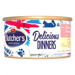 Angebot für Sparpaket Butcher's Delicious Dinners Katze 48 x 85 g - Lachs & Garnelen - Kategorie Katze / Katzenfutter nass / Butcher's / -.  Lieferzeit: 1-2 Tage -  jetzt kaufen.