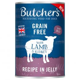 Sparpaket Butcher's Original Getreidefrei für Hunde 48 x 400 g - mit Lamm in Gelee