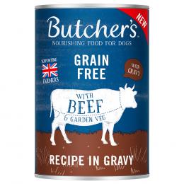 Angebot für Sparpaket Butcher's Original Getreidefrei für Hunde 48 x 400 g - mit Rind in Soße - Kategorie Hund / Hundefutter nass / Butcher's / -.  Lieferzeit: 1-2 Tage -  jetzt kaufen.
