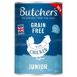 Angebot für Sparpaket Butcher's Original Grainfree Junior 48 x 400 g - mit Huhn - Kategorie Hund / Hundefutter nass / Butcher's / -.  Lieferzeit: 1-2 Tage -  jetzt kaufen.