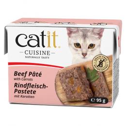 Sparpaket Catit Cuisine Pastete 24 x 95 g - Rind mit Karotten