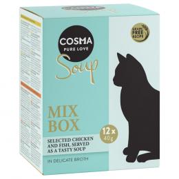 Angebot für Sparpaket Cosma Soup 48 x 40 g  Mixpaket 1 (4 Sorten) - Kategorie Katze / Getreidefreies Katzenfutter / Cosma / Nassfutter.  Lieferzeit: 1-2 Tage -  jetzt kaufen.